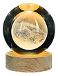 Lámpara Led Bola Cristal 8cm Grabado 3d Luna Luz Cálida - Miniatura 4