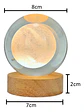 Lámpara Led Bola Cristal 8cm Grabado 3d Luna Luz Cálida - Miniatura 7
