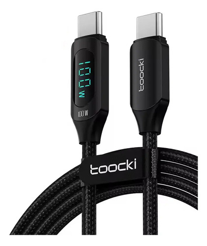 Cable Usb-c A Usb-c Toocki 2m Pd 100w Carga Rápida Negro 1