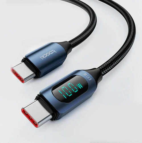 Cable Usb-c A Usb-c Toocki 2m Pd 100w Carga Rápida Negro 2