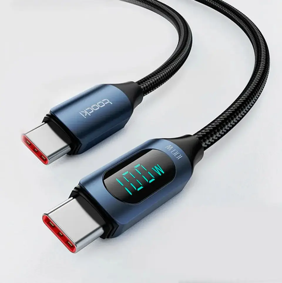 Cable Usb-c A Usb-c Toocki 2m Pd 100w Carga Rápida Negro 2