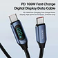 Cable Usb-c A Usb-c Toocki 2m Pd 100w Carga Rápida Negro - Miniatura 3
