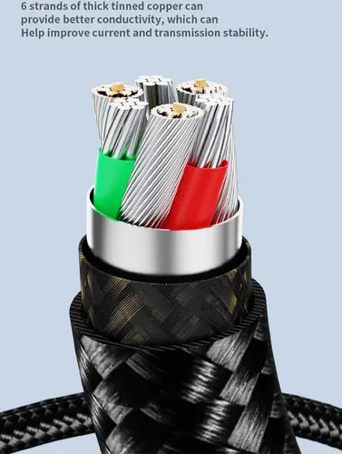 Cable Usb-c A Usb-c Toocki 2m Pd 100w Carga Rápida Negro 9