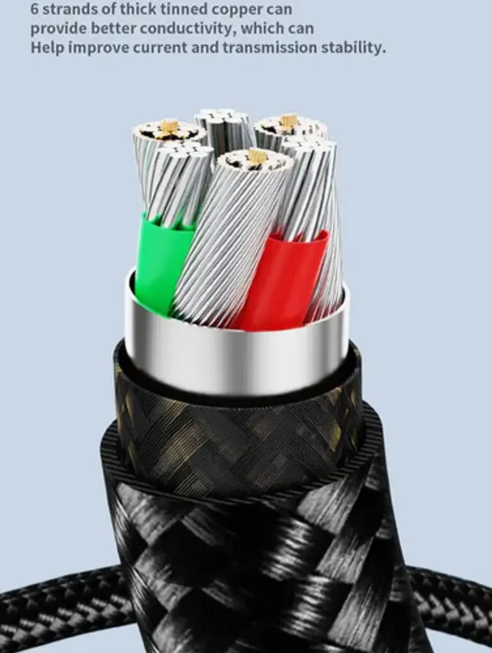 Cable Usb-c A Usb-c Toocki 2m Pd 100w Carga Rápida Negro 9