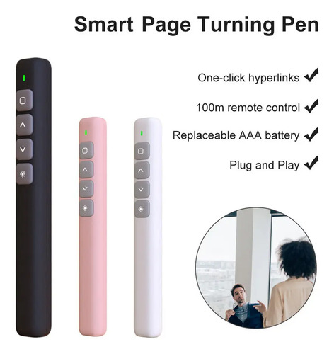 Presentador Diapositivas Puntero Láser Pen Slide Negro Ppt 2