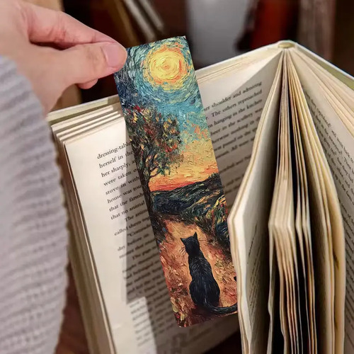 Set 30 Marcador De Página Pinturas De Óleo Gatitos Gatos 4