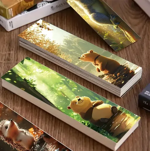 Set 32 Marcador De Página Animales Bebés Tiernos Naturaleza 5