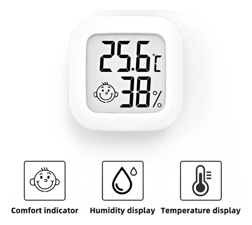 Mini Termómetro E Higrómetro Digital Smiley Ambiental Bebes 2