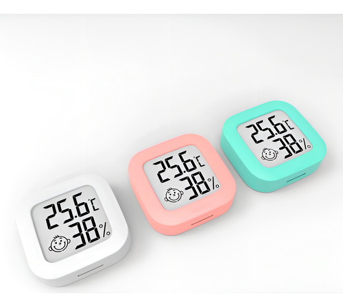 Mini Termómetro E Higrómetro Digital Smiley Ambiental Bebes 3