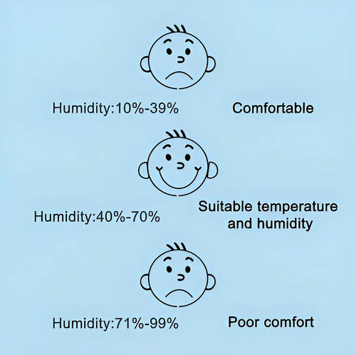 Mini Termómetro E Higrómetro Digital Smiley Ambiental Bebes 4