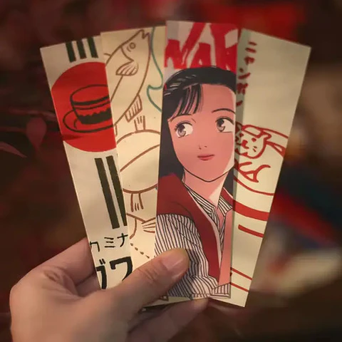Set 30 Marcador de Página Libro Estilo Japonés Vintage Retro