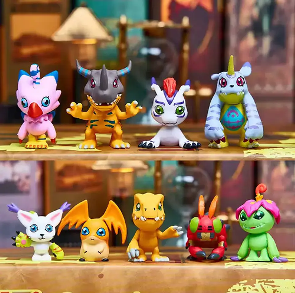 Set 9 Figuras Digimon Adventure Agumon Gabumon Piyomon 2