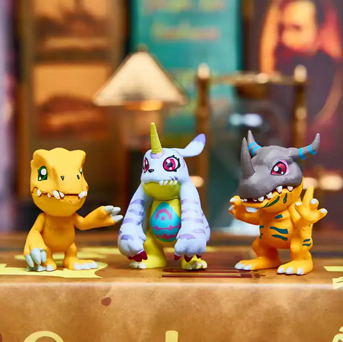 Set 9 Figuras Digimon Adventure Agumon Gabumon Piyomon 4