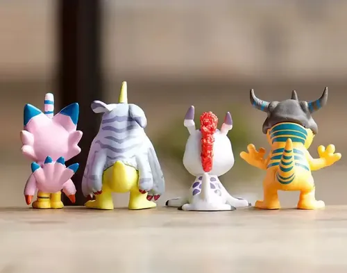 Set 9 Figuras Digimon Adventure Agumon Gabumon Piyomon 6