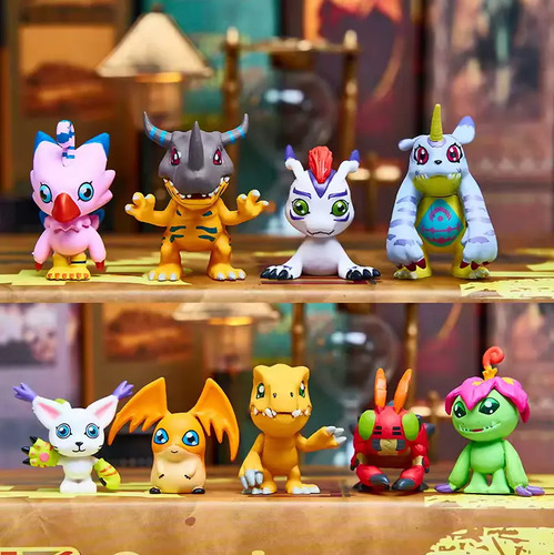 Set 9 Figuras Digimon Adventure Agumon Gabumon Piyomon 8