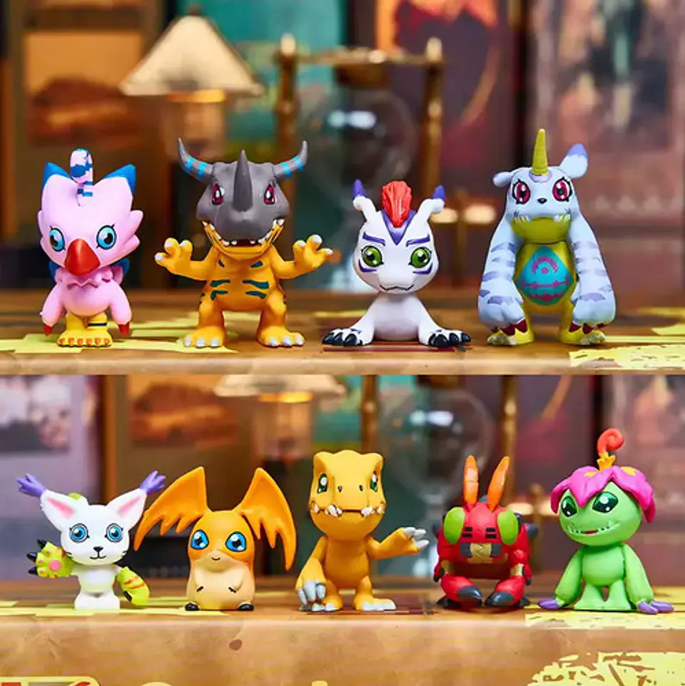 Set 9 Figuras Digimon Adventure Agumon Gabumon Piyomon 8
