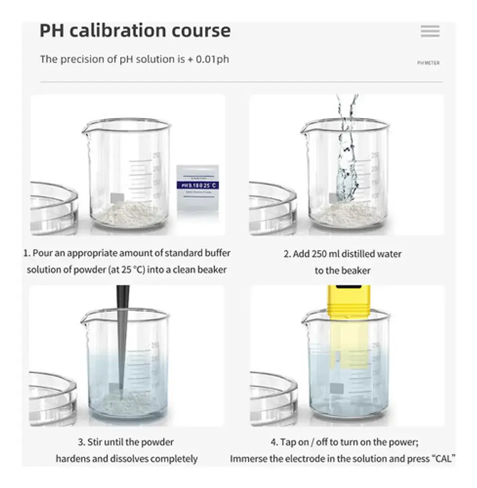 Medidor de pH con Pantalla Iluminada Acidez Alcalinidad Agua 6