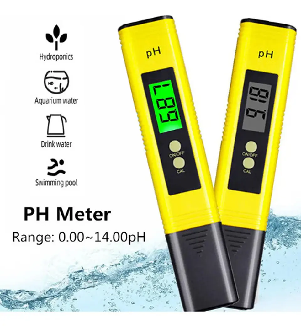 Medidor de pH con Pantalla Iluminada Acidez Alcalinidad Agua 7