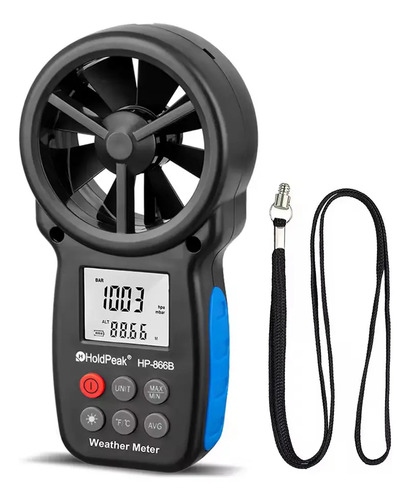 Anemómetro Medidor Velocidad Del Viento Holdpeak Hp-866b Pro 1