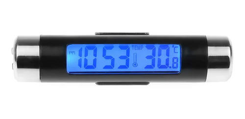 Termómetro Y Reloj Digital Para Vehículo Interior Luz Azul 1
