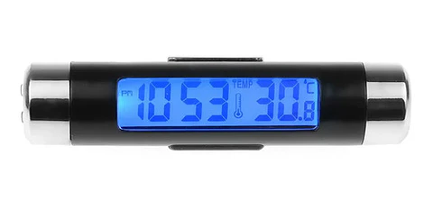 Termómetro Y Reloj Digital Para Vehículo Interior Luz Azul