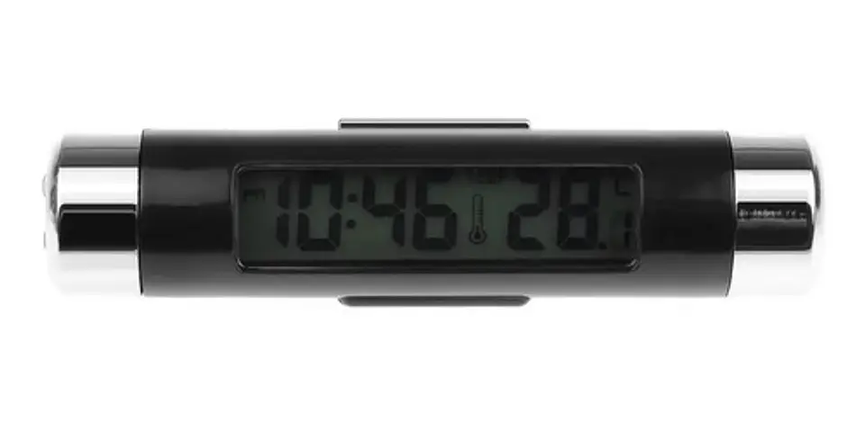 Termómetro y Reloj Digital para Vehículo Interior Luz Azul 2