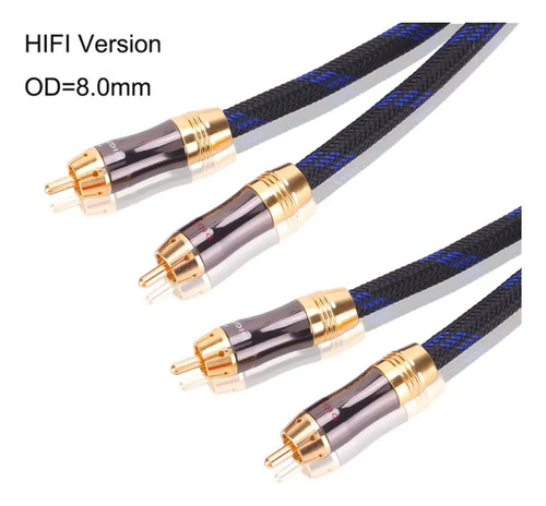 Cable Rca Estéreo 3 Metros Blindado Audio Hifi Receiver Sub 7