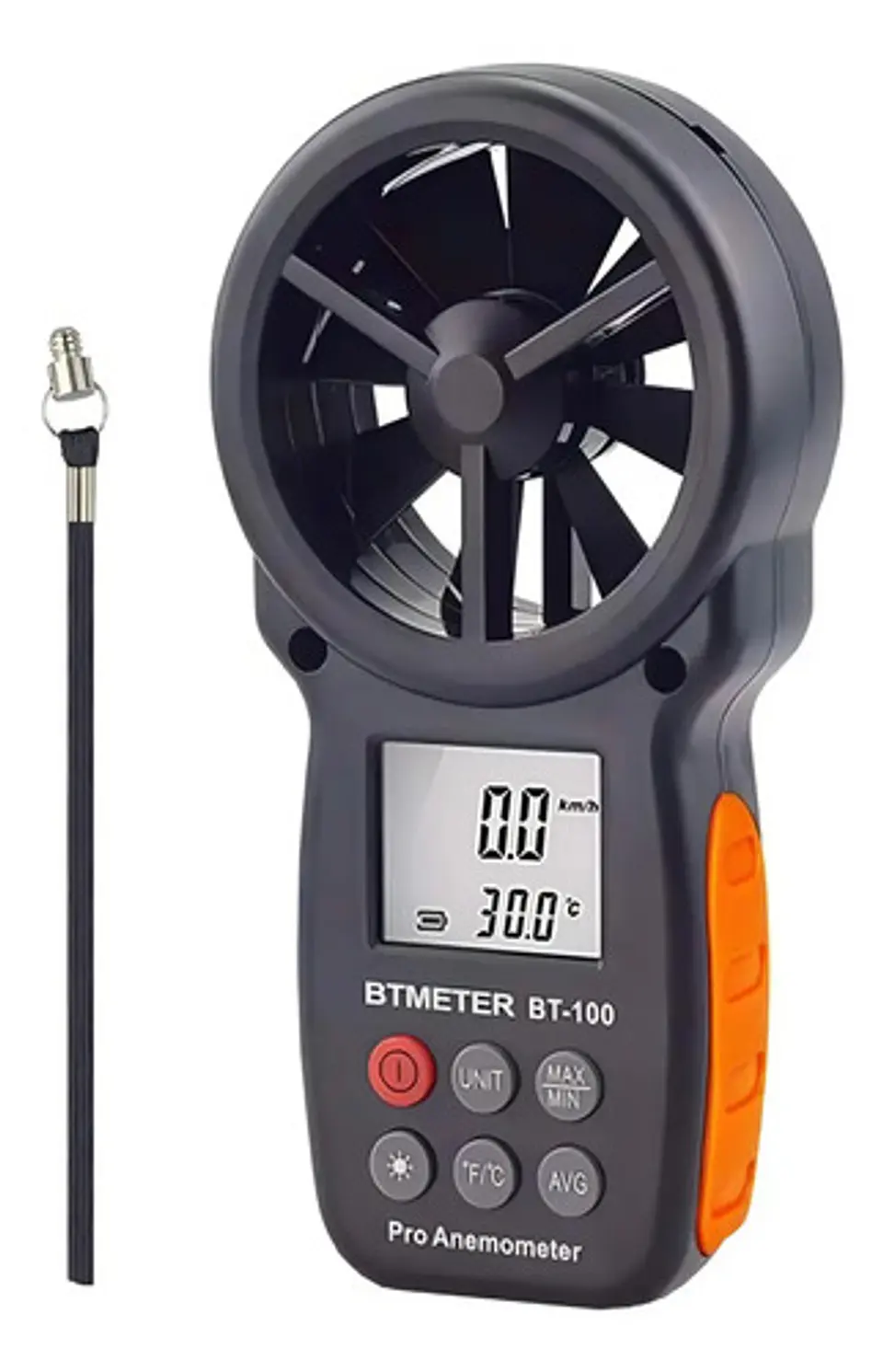 Anemómetro y Termómetro Pro Bt-100 Medidor Velocidad del Viento 2