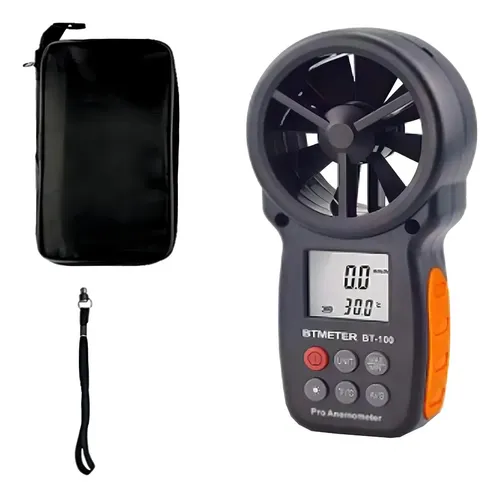 Anemómetro Y Termómetro Pro Bt-100 Medidor Velocidad Viento 7