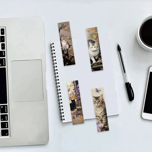 Set 30 Marcador De Página Gatitos Gatos Árboles Naturaleza 5