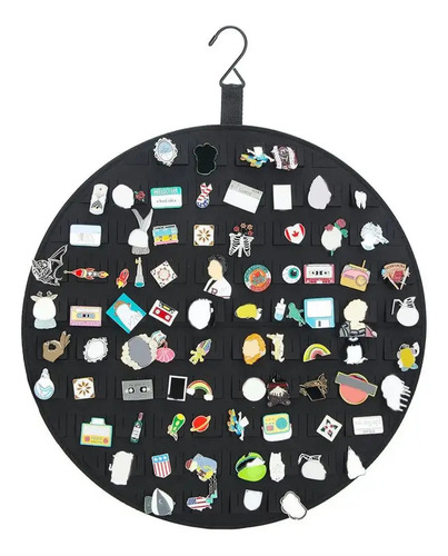 Organizador Para Pins Metalicos Exhibidor Circular Fieltro 2