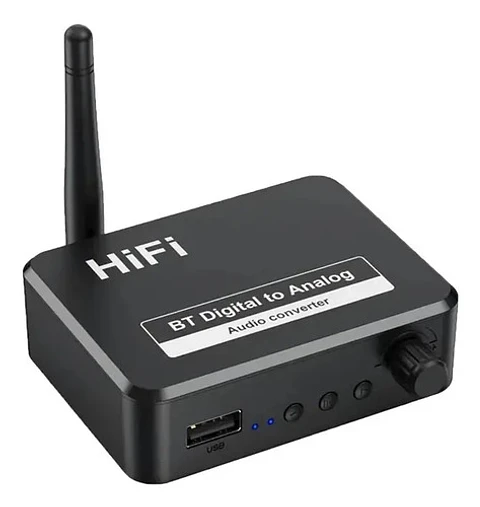Conversor De Audio Dac Bluetooth Hifi 192khz Digital A 3.5mm