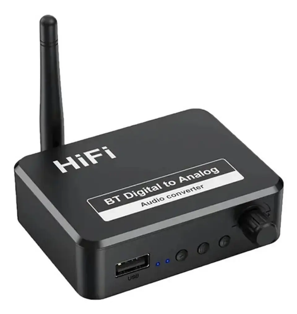Conversor de Audio DAC Bluetooth Hifi 192khz Digital a 3.5mm 1