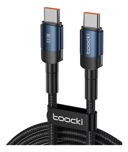 Cable Usb-c A Usb-c Toocki 2m Pd 100w Carga Rápida Black B 1