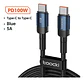 Cable USB-C a USB-C Toocki 2m Pd 100w Carga Rápida Black B - Miniatura 2