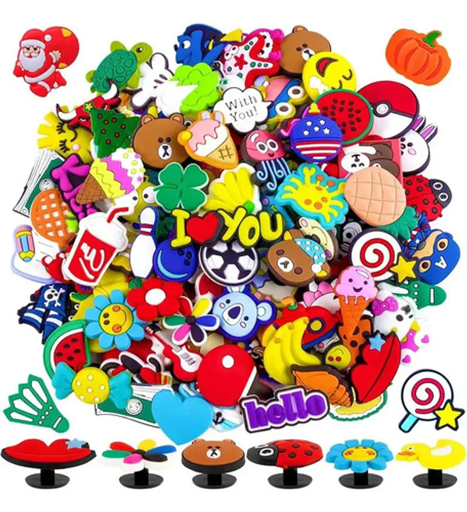 Pack 100 Charms Aleatorios Compatibles con Crocs Sorpresa 5