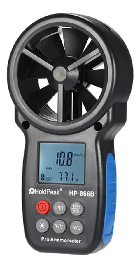 Anemómetro Medidor Velocidad Del Viento Holdpeak Hp-866b Pro