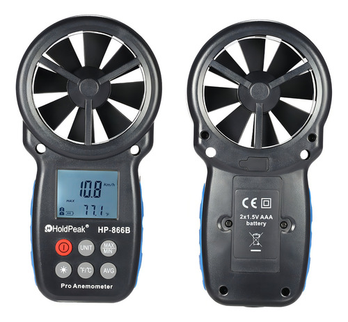 Anemómetro Medidor Velocidad Del Viento Holdpeak Hp-866b Pro 2
