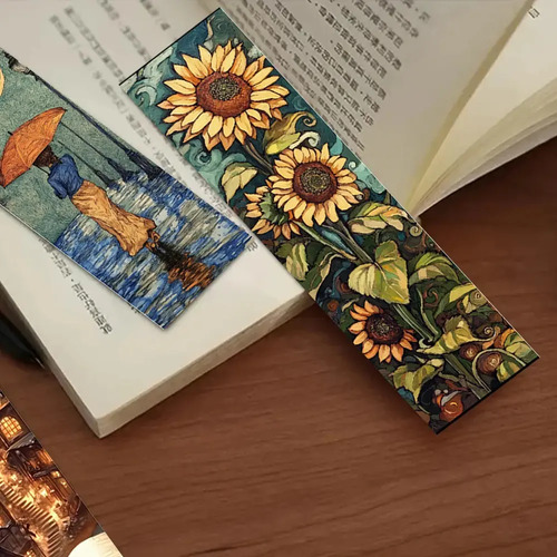 Set 32 Marcador De Página Pinturas De Óleo Y Van Gogh Flores 6