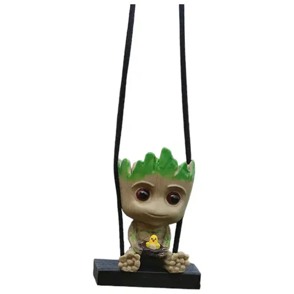 Figura Colgante 3D Groot Nido Ave Columpio Decorativo Auto 1