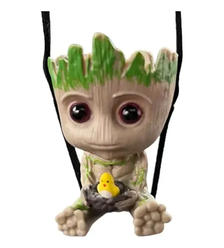 Figura Colgante 3d Groot Nido Ave Columpio Decorativo Auto 2