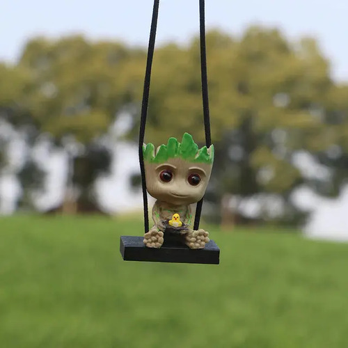 Figura Colgante 3d Groot Nido Ave Columpio Decorativo Auto 3
