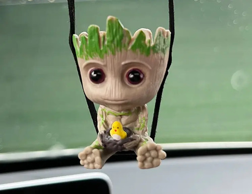 Figura Colgante 3d Groot Nido Ave Columpio Decorativo Auto 4