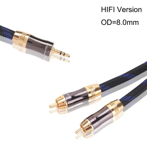 Cable 3.5mm A Rca Estéreo 2m Blindado Audio Hifi 200cm 2