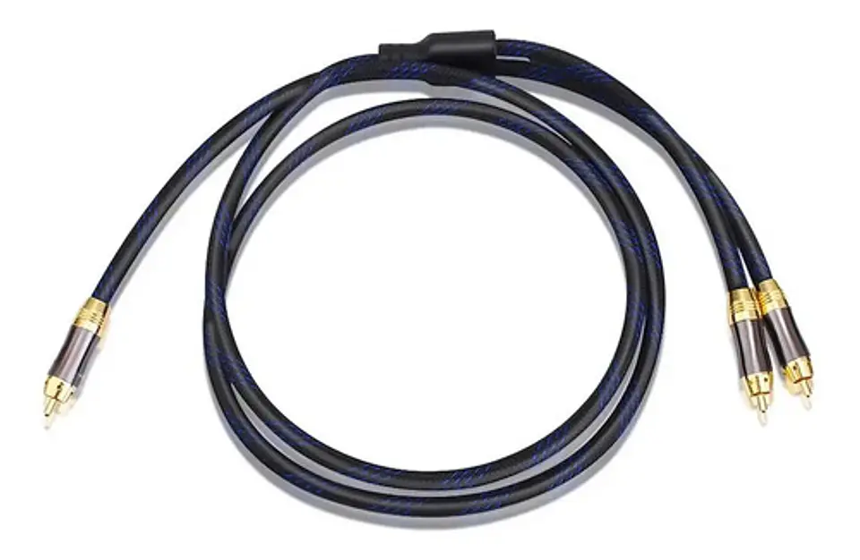 Cable RCA para Subwoofer en Y Blindado 5 Metros Audio HIFI 1