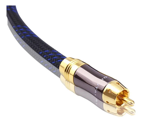 Cable RCA para Subwoofer de 2 Metros Blindado Audio HIFI 2m 2
