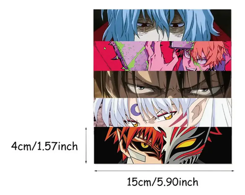 Set 30 Marcador de Página Rostros Ojos Personajes de Anime 7