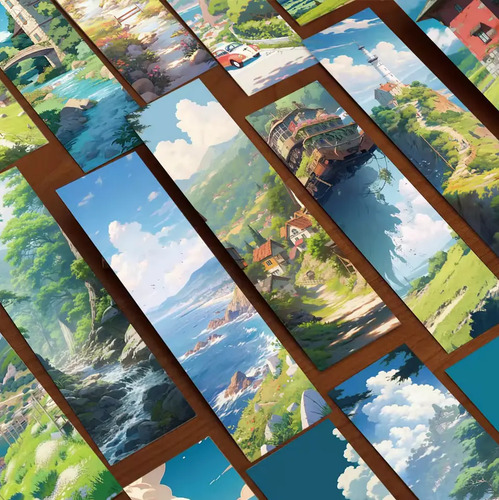 Set 30 Marcador De Página Paisaje Arte Hayao Miyazaki Ghibli 2
