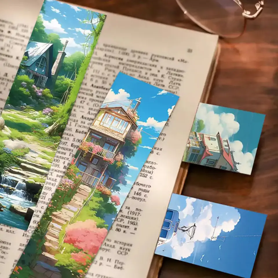 Set 30 Marcador De Página Paisaje Arte Hayao Miyazaki Ghibli 3