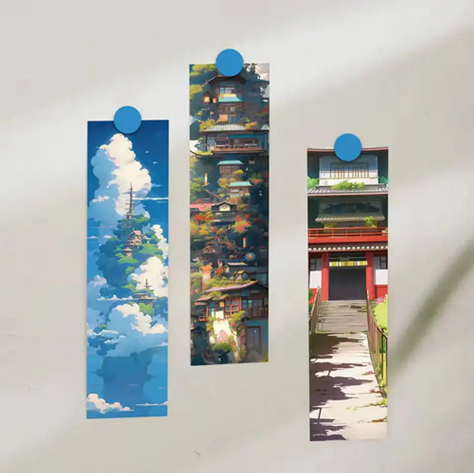 Set 30 Marcador De Página Paisaje Arte Hayao Miyazaki Ghibli 4